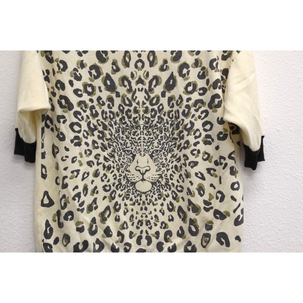 Vintage Ladies Leopard Cat Shirt Medium - Picture 2 of 9